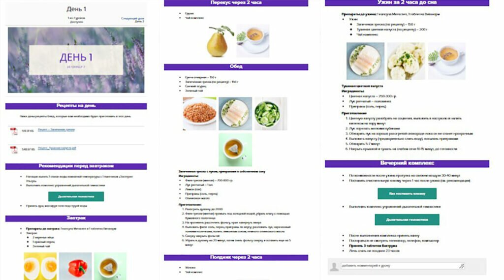 primer raspisanija na den